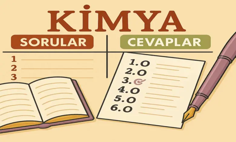 10. Sınıf Kimya Ders Kitabı Sayfa 116-147 Cevapları Meb Yayınları