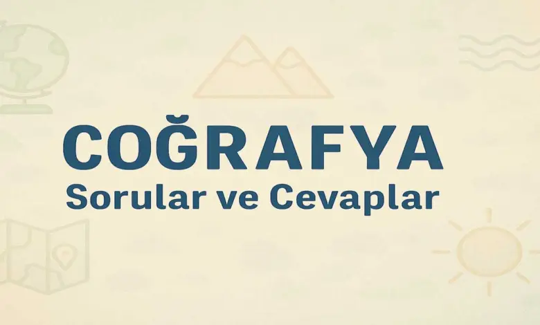 12. Sınıf Yıldırım Coğrafya Ders Kitabı Sayfa 96 Cevapları
