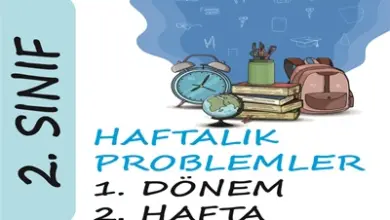 3. Sınıf Haftalık Problemler (1. Dönem 1. Hafta)