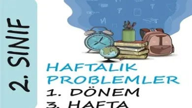 3. Sınıf Haftalık Problemler (1. Dönem 1. Hafta)