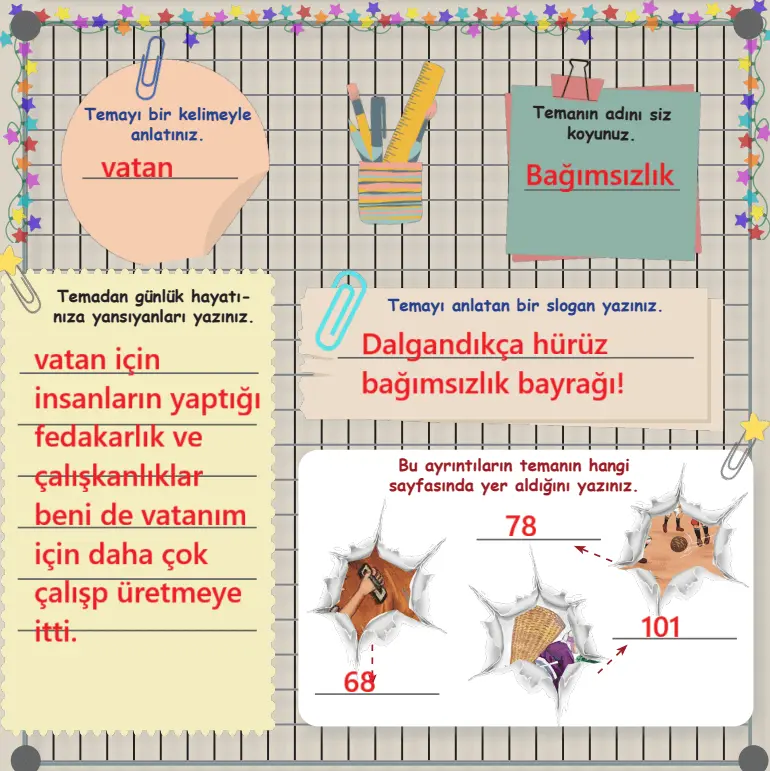 6. Sınıf Türkçe Ders Kitabı Sayfa 112 Cevapları MEB Yayınları
