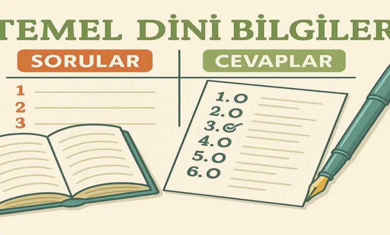 9. Sınıf AİHL Temel Dinî Bilgiler Ders Kitabı Cevapları Meb Yayınları