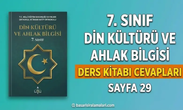 7. Sınıf Din Kültürü 1. Ünite Sayfa 29 Cevapları (MEB Yayınları)