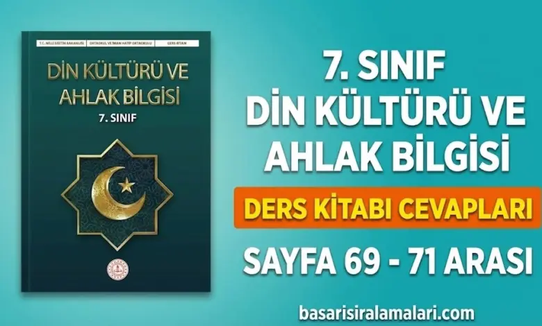 7. Sınıf Din Kültürü 2. Ünite Sayfa 66-67-68-69-70-71 Cevapları (MEB Yayınları)