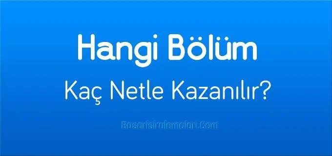 Çerkez Dili ve Edebiyatı İçin Kaç Net Gerekir 2025-2026