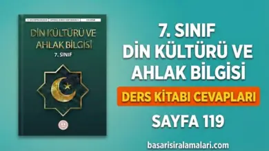 7. Sınıf Din Kültürü 5. Ünite Sayfa 119 Cevapları (MEB Yayınları)