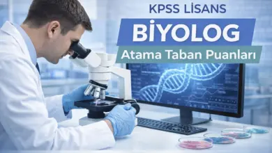 KPSS 2025/2 Lisans Biyolog Atama Taban Puanları (Tam Liste)