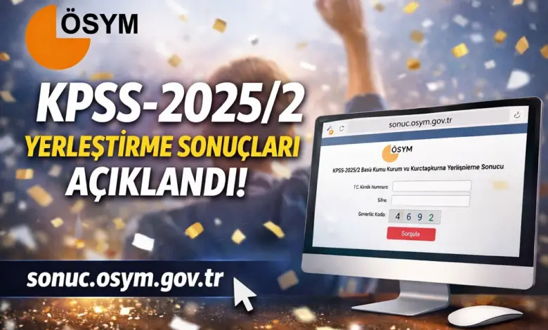 KPSS-2025/2 Yerleştirme Sonuçları Açıklandı | ÖSYM Duyurdu