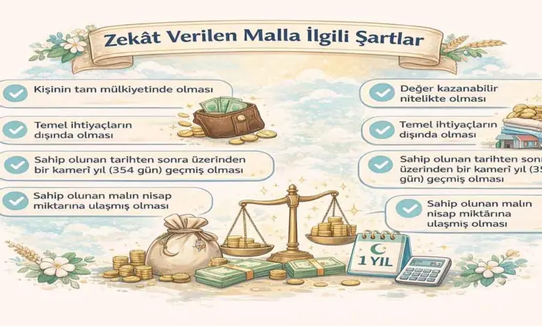Zekât Verilen Malla İlgili Şartlar Nelerdir?