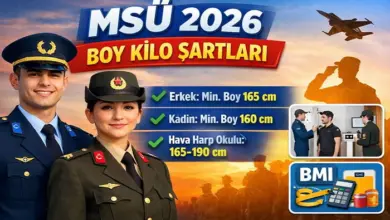 MSÜ 2026 Boy ve Kilo Şartları: Adaylar İçin Tam Liste