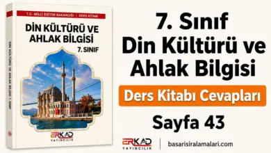 7. Sınıf Din Kültürü ERKAD Yayıncılık Sayfa 43 Cevapları