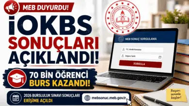 2026 İOKBS Sonuçları Açıklandı! 70 Bin Öğrenci Burs Almaya Hak Kazandı